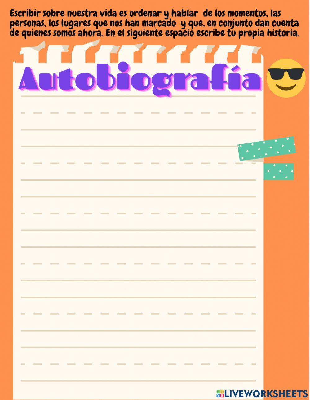 Escribir autobiografía