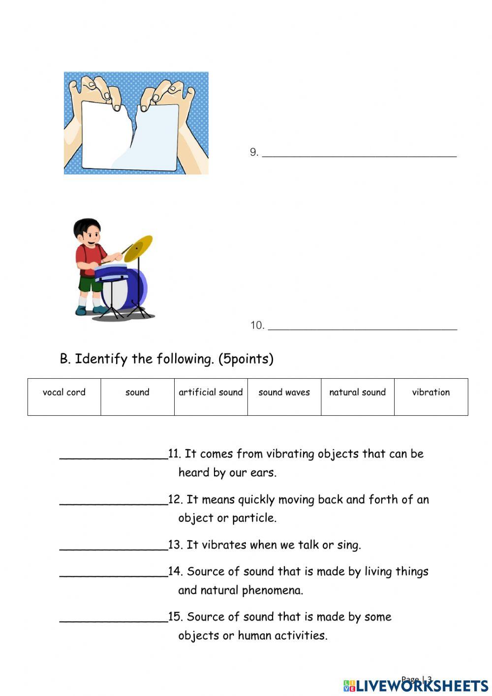 Grade 1 Sound sheet 1