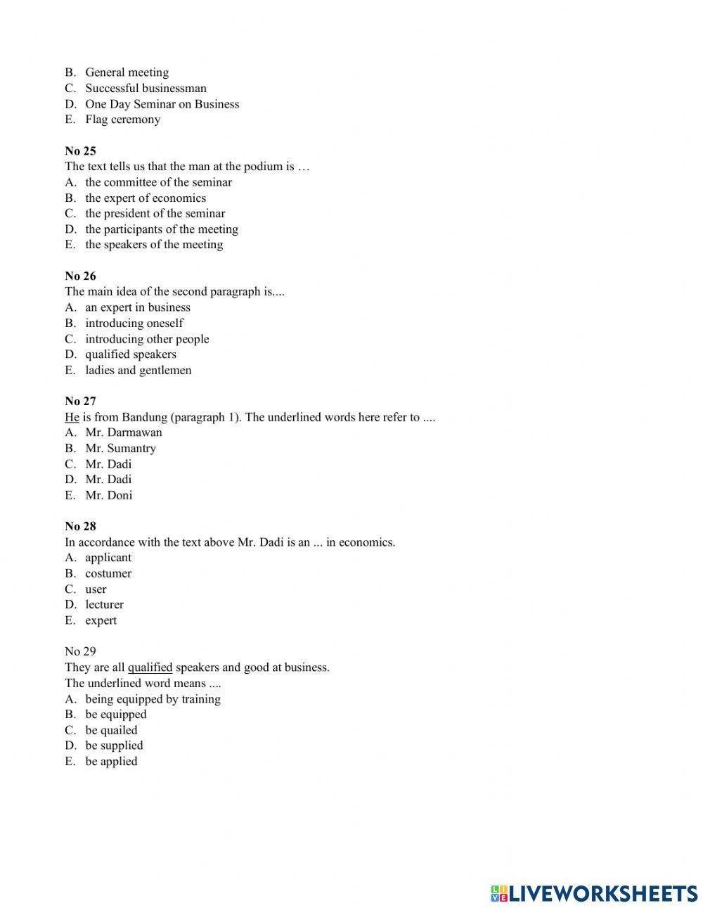 PAS Bahasa Inggris Kelas 10