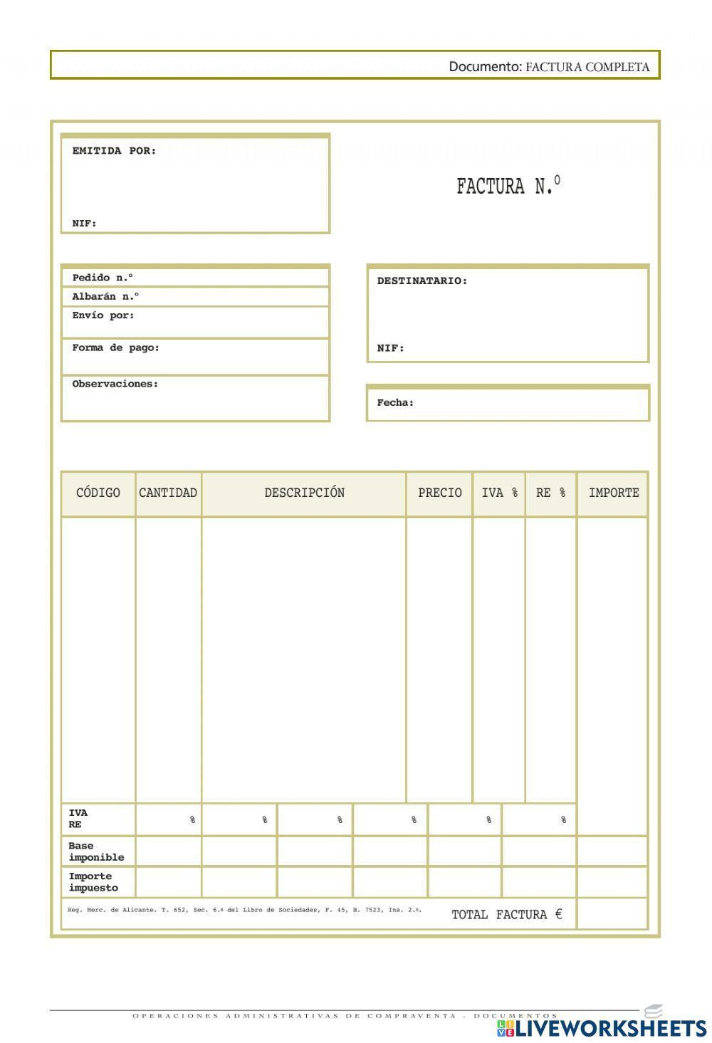 Factura oro verde s.l.