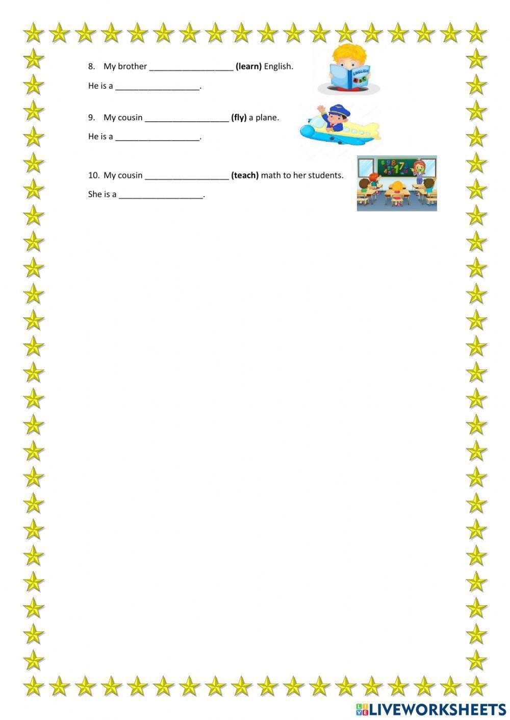 Verb to be, professions