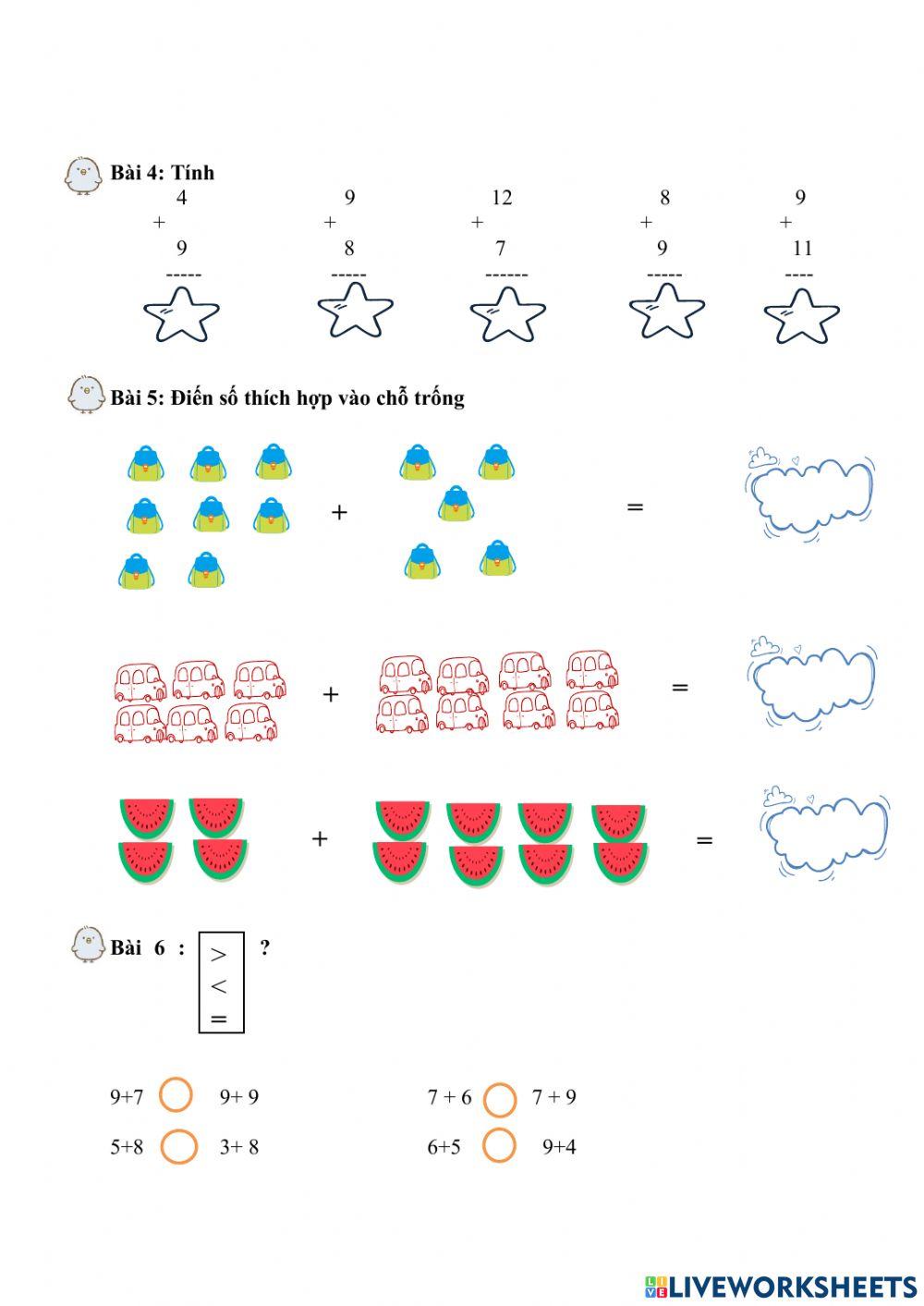 PHIẾU BÀI TẬP CUỐI TUẦN TOÁN LỚP 2 - TUẦN 4
