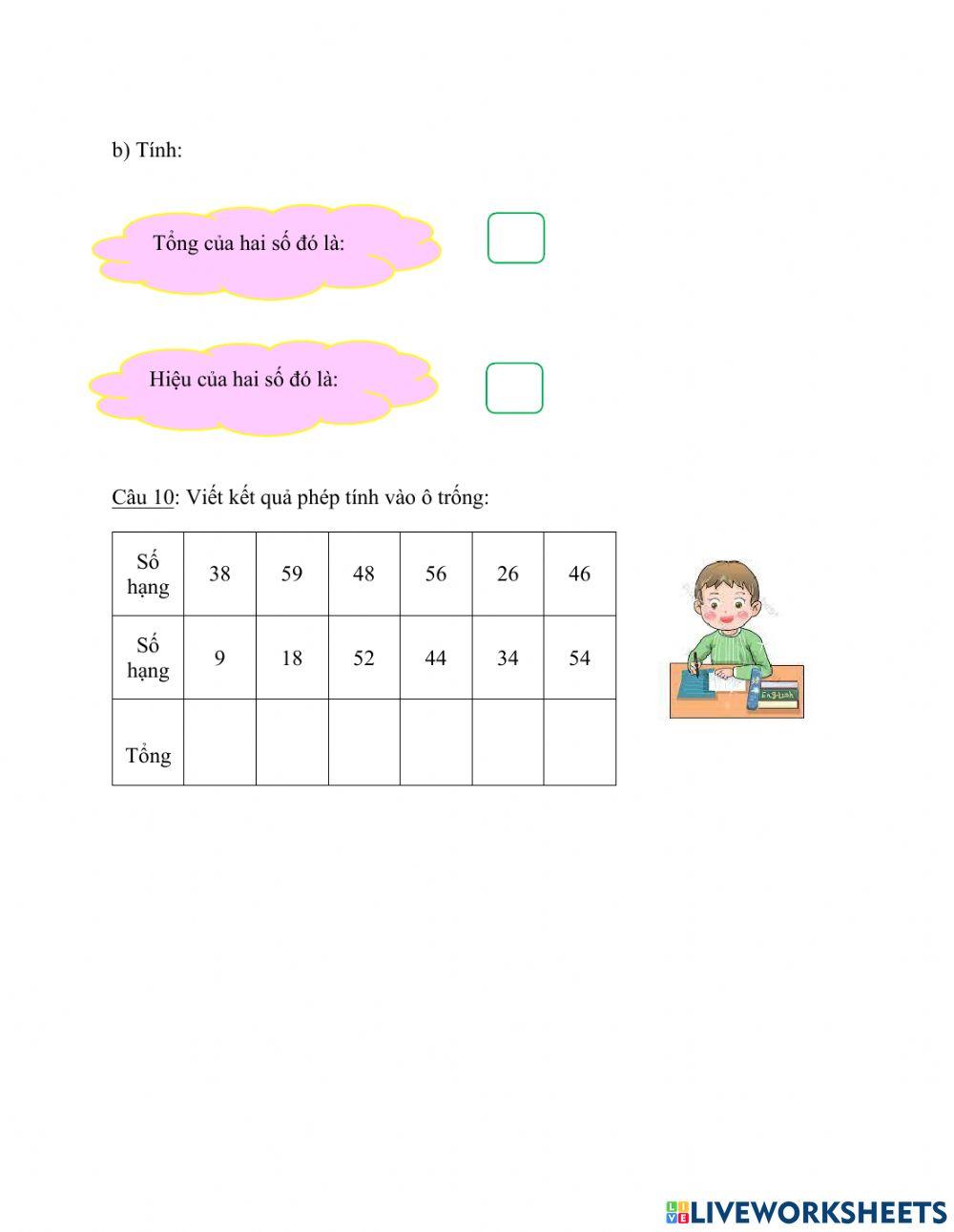 PHIẾU BÀI TẬP CUỐI TUẦN TOÁN LỚP 2 - TUẦN 8