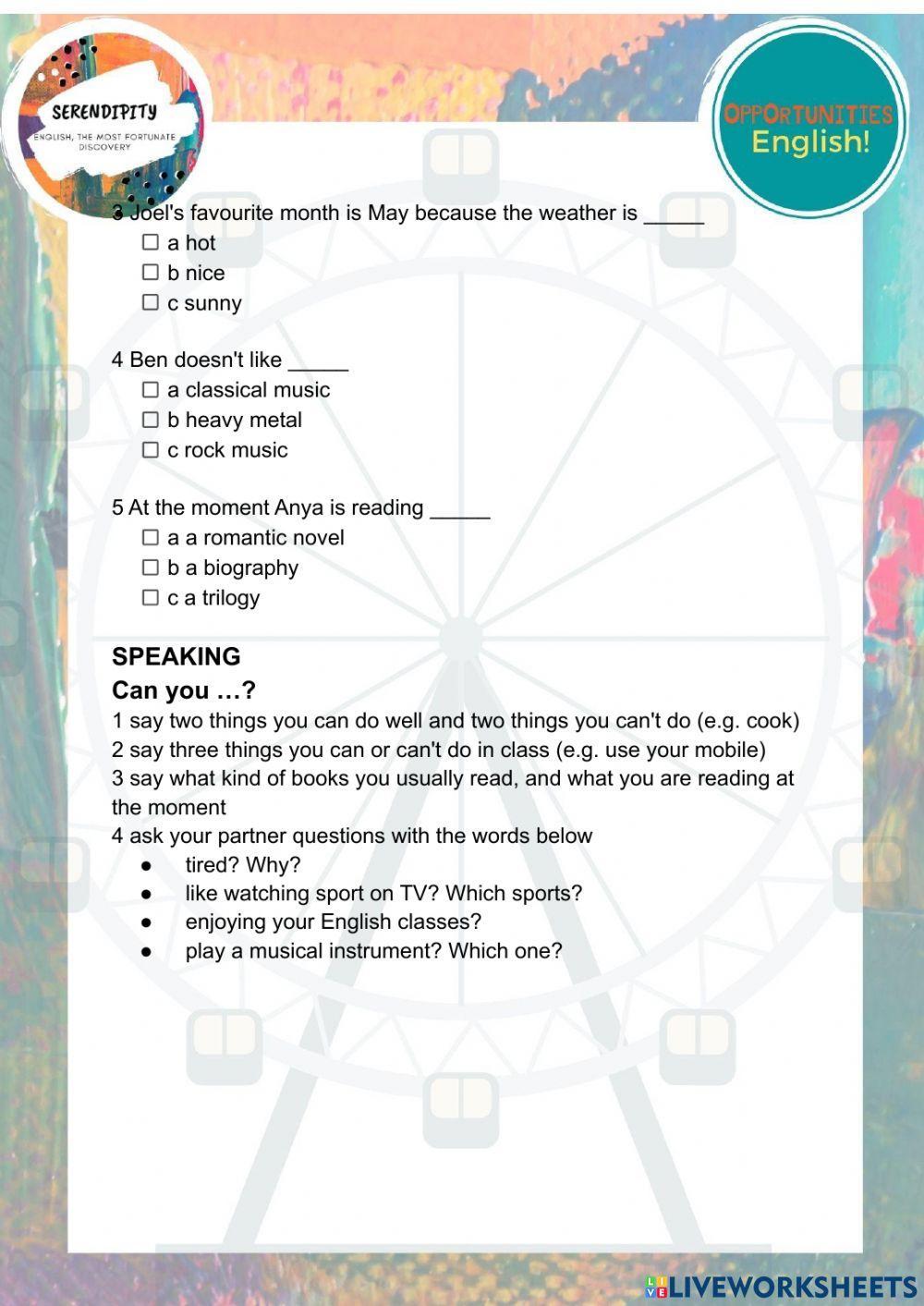 Revise and check units 5&6, elementary