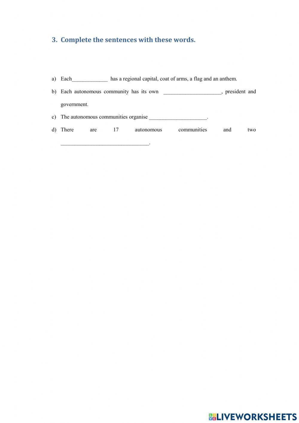 Comunidades autónomas