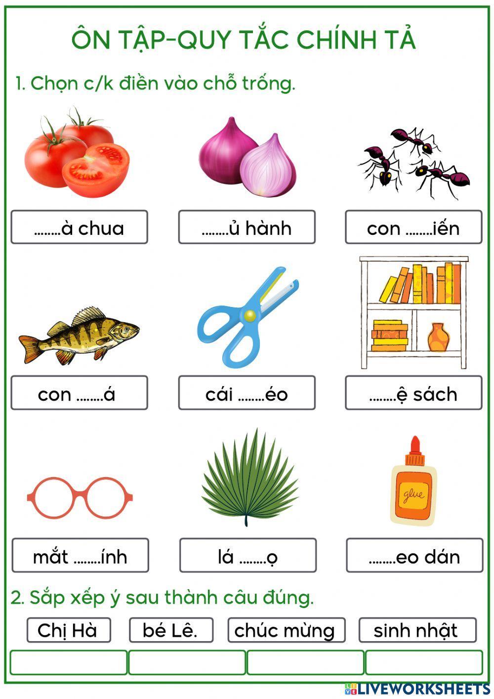 Quy tắc chính tả c-k