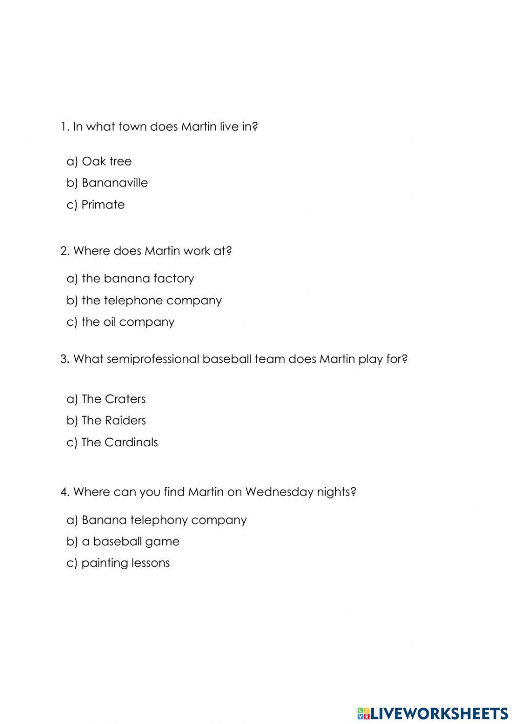 Readiness test for third grade