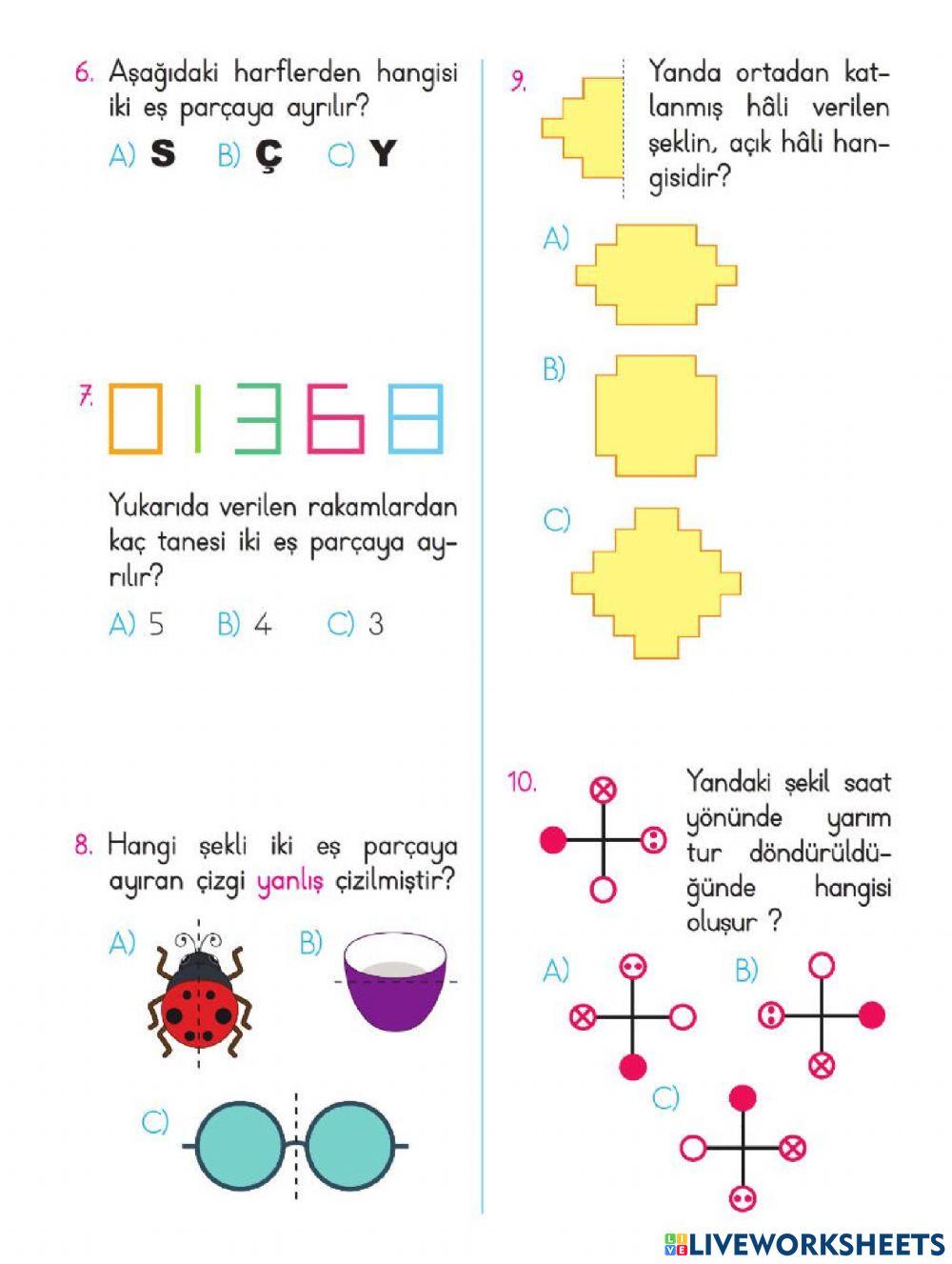 02-Matematik Simetri - Test