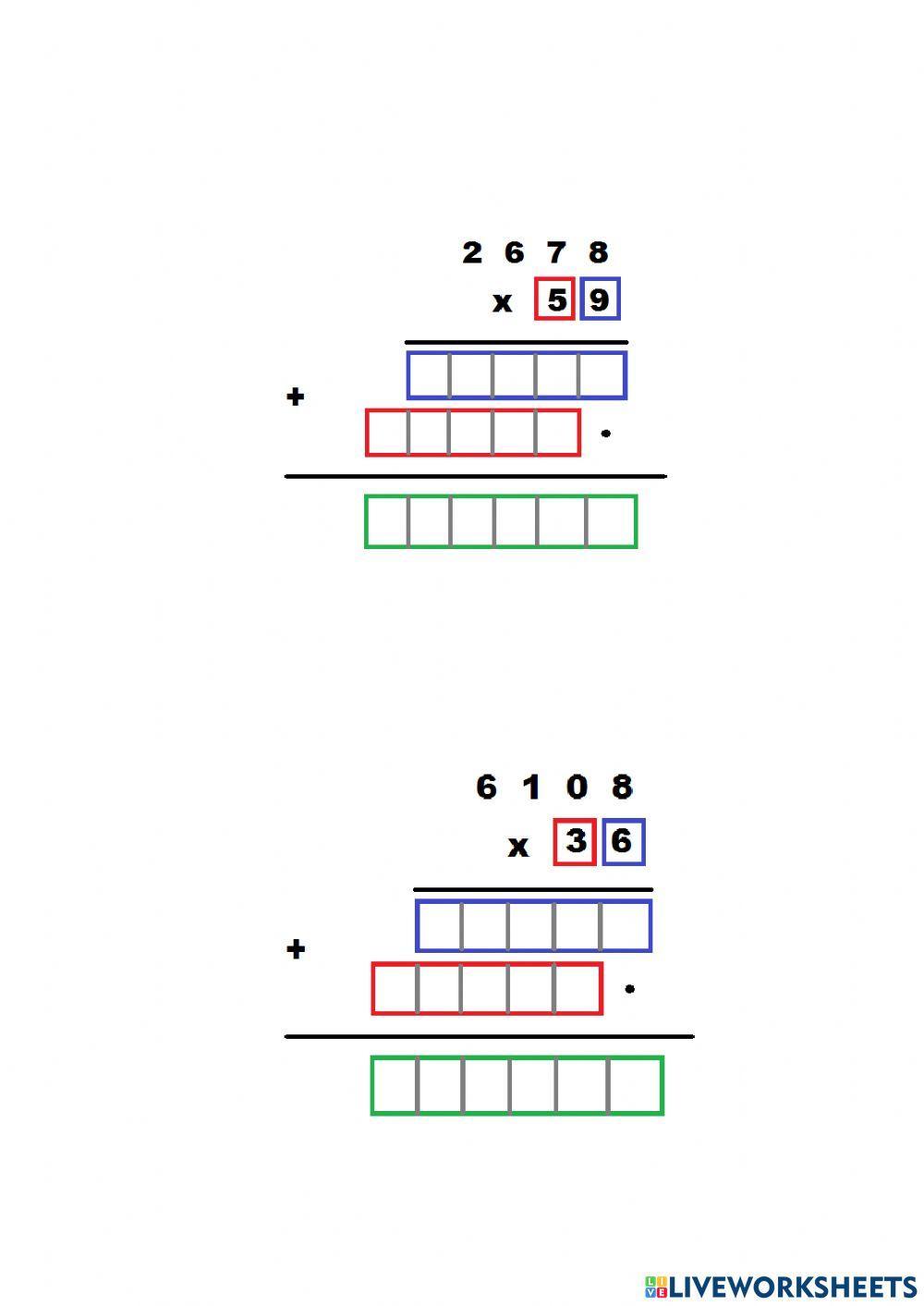 Multiplicacions de dues xifres