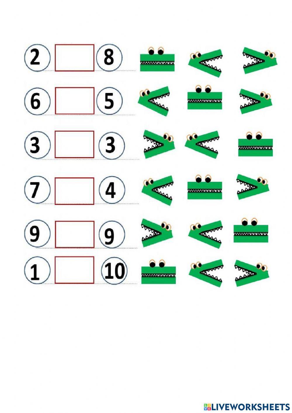 Comparing numbers