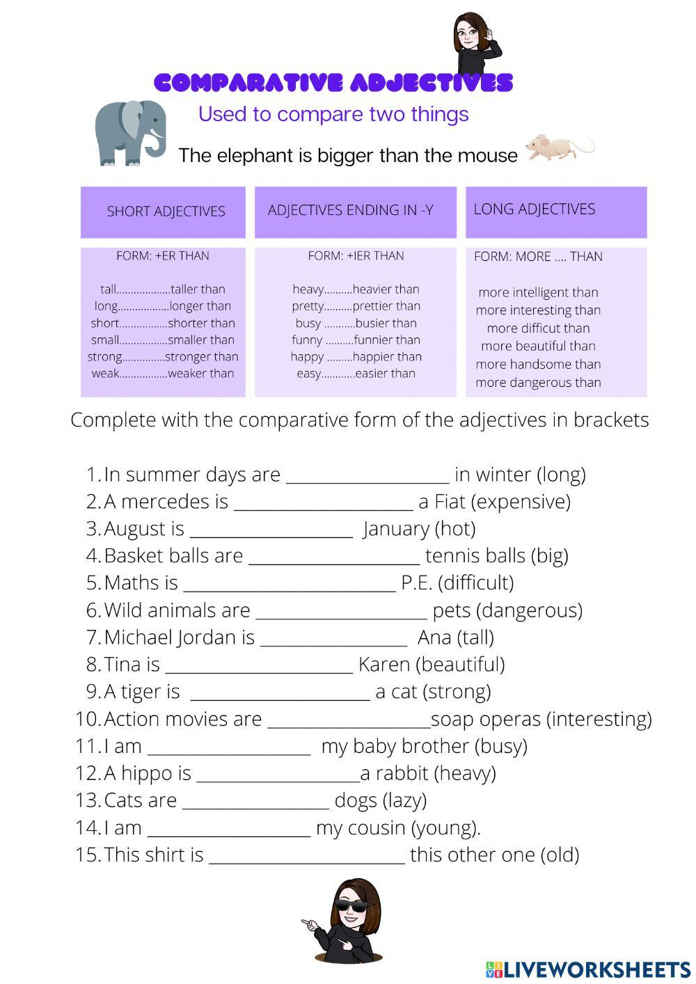 Comparative adjectives
