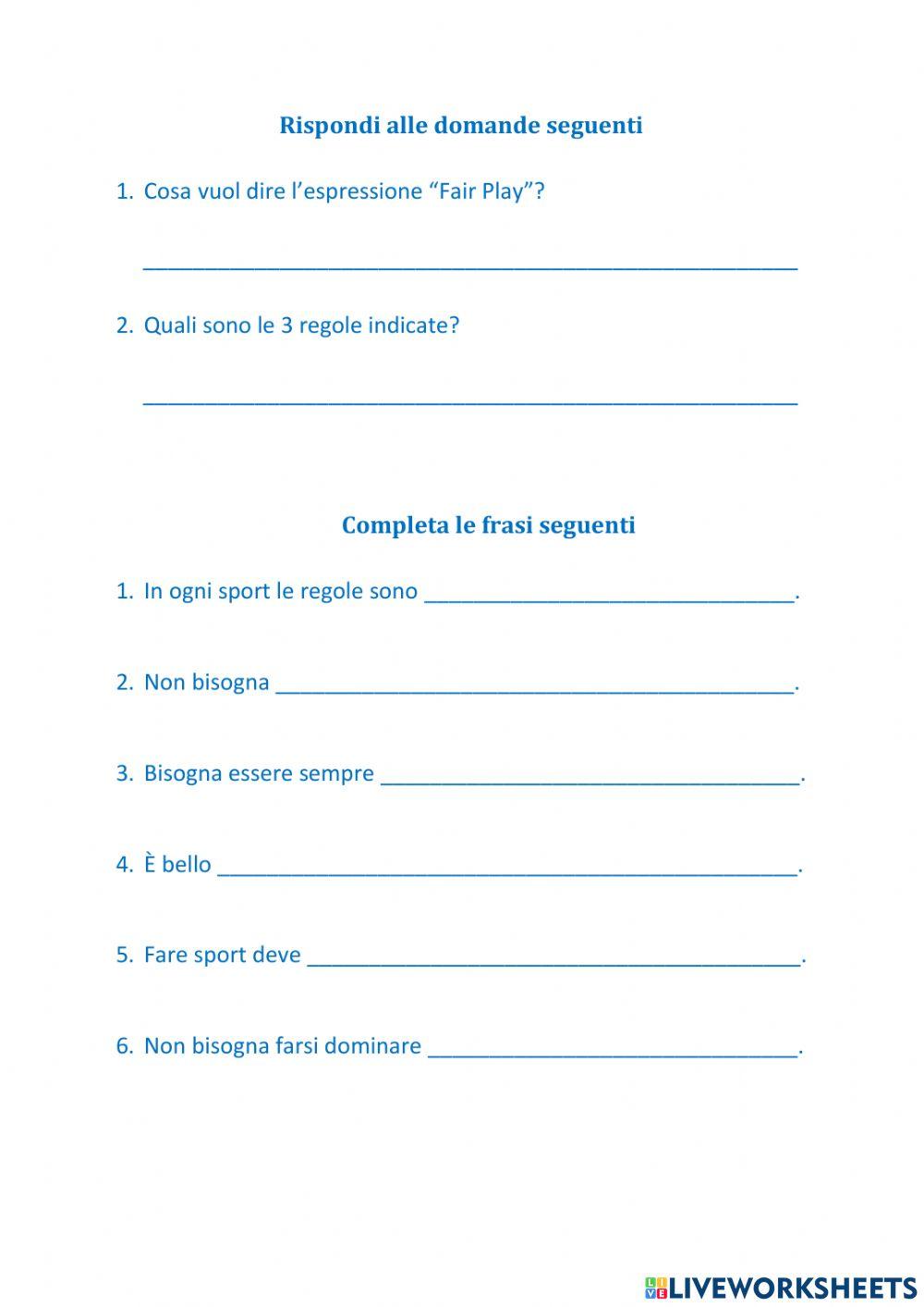 Il Fair Play nello sport