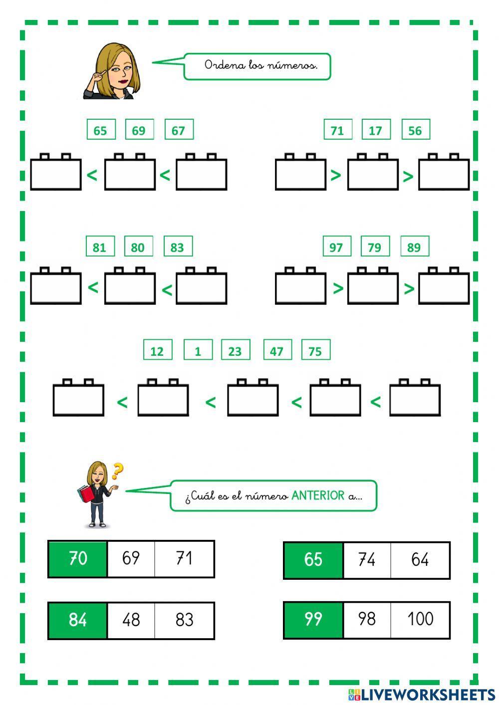 Mayor que menor que igual