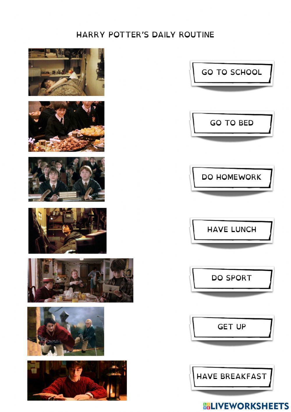 Harry Potter's Daily Routine