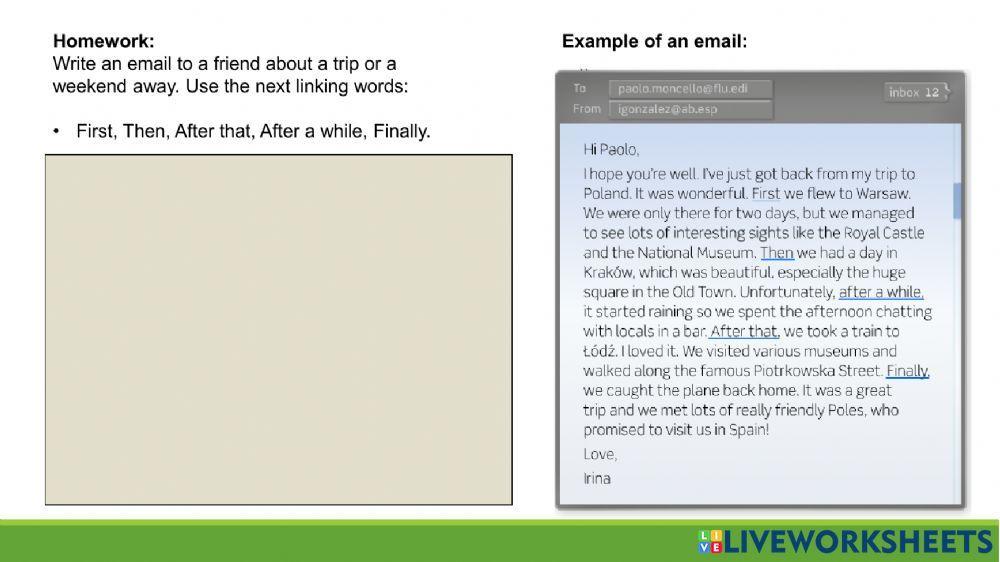 S03 L2 Write an email to a friend