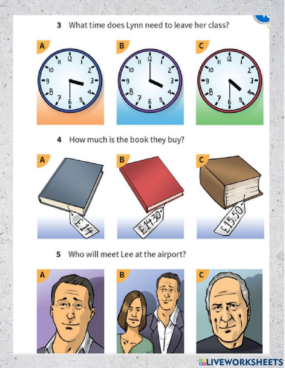 KET listening part 1