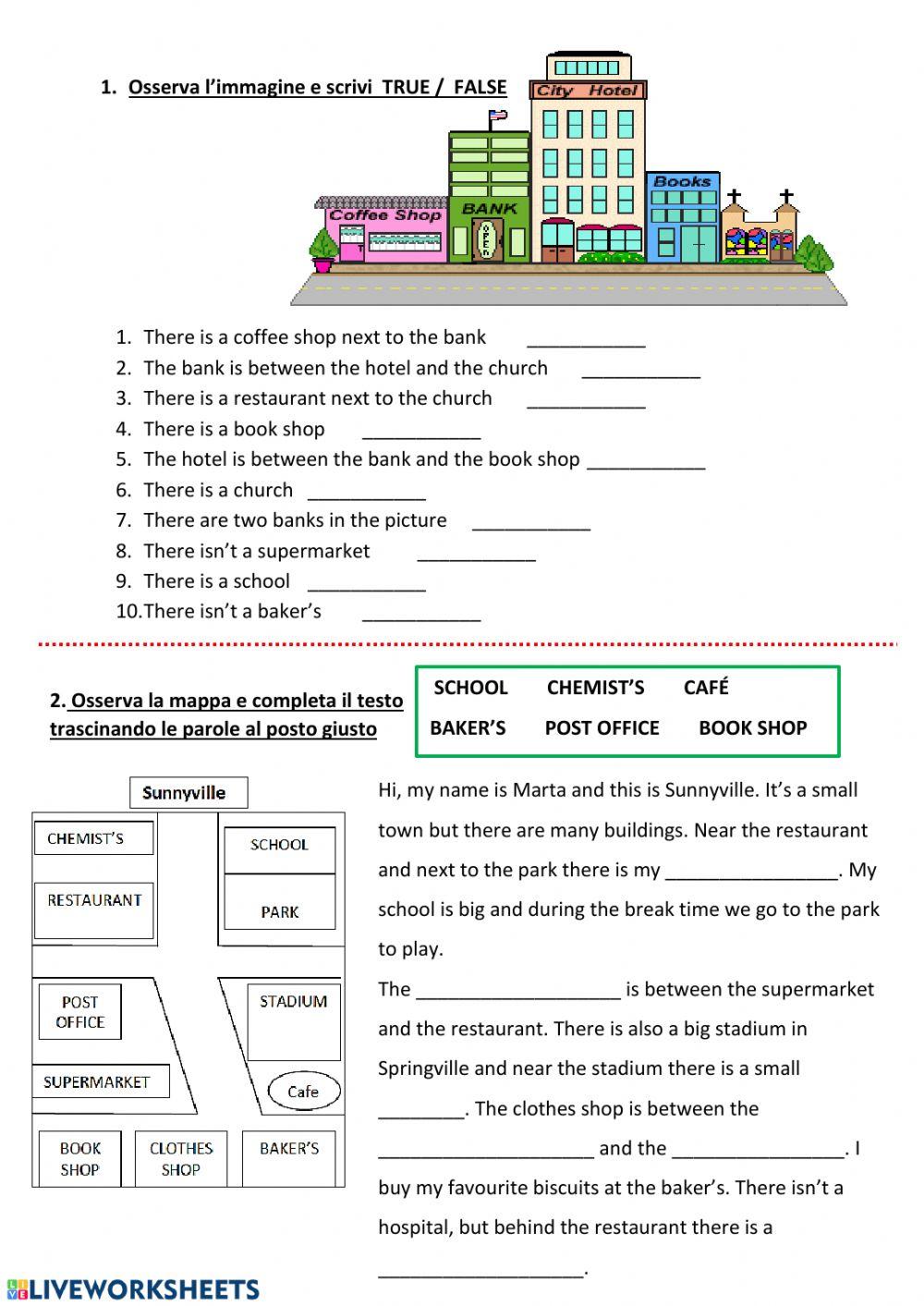 Town and preposition