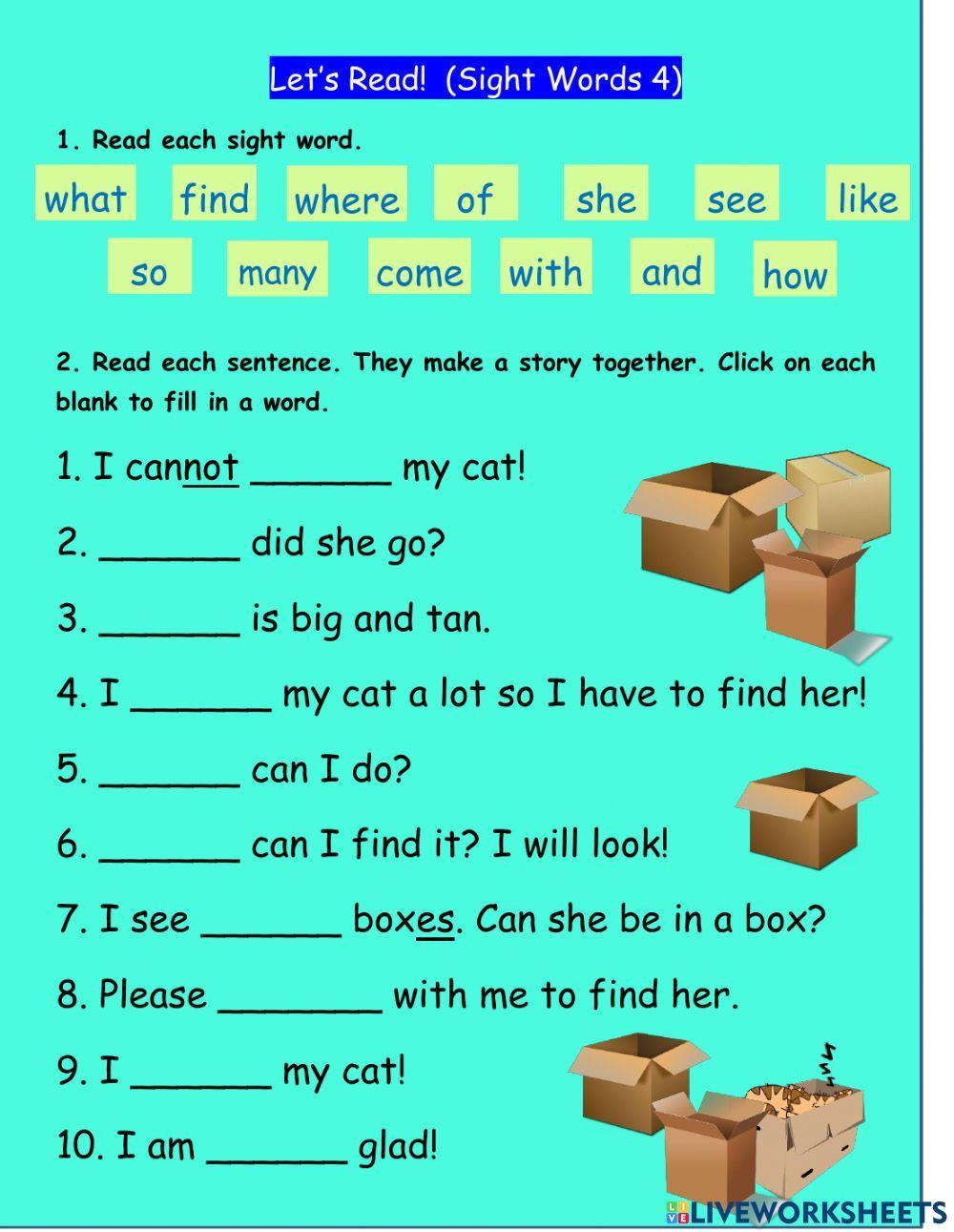 Let's Read Sight Words Story