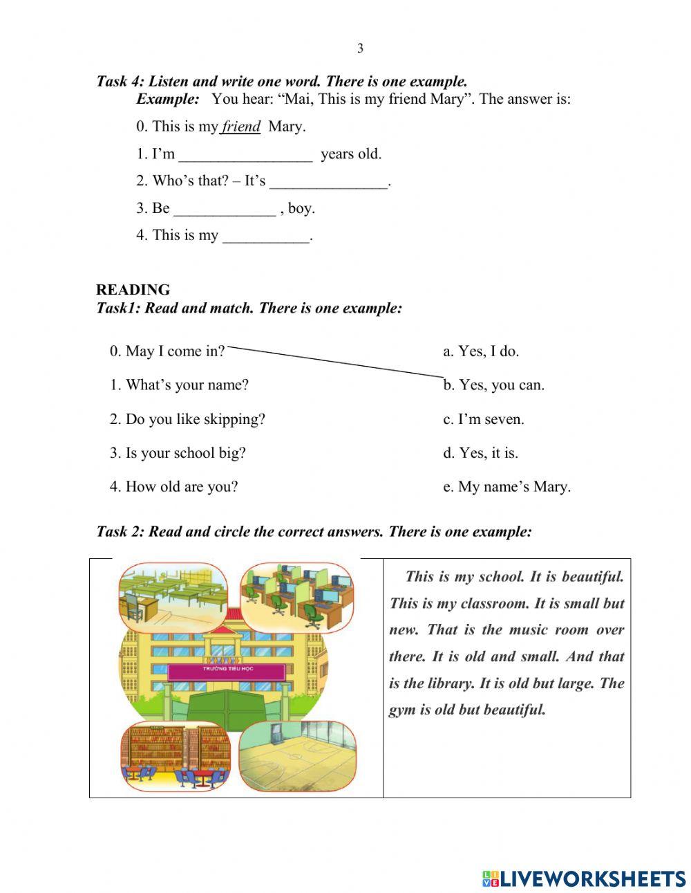 First term test grade 3