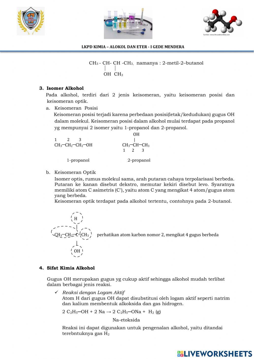 LKPD Alkohol dan Eter