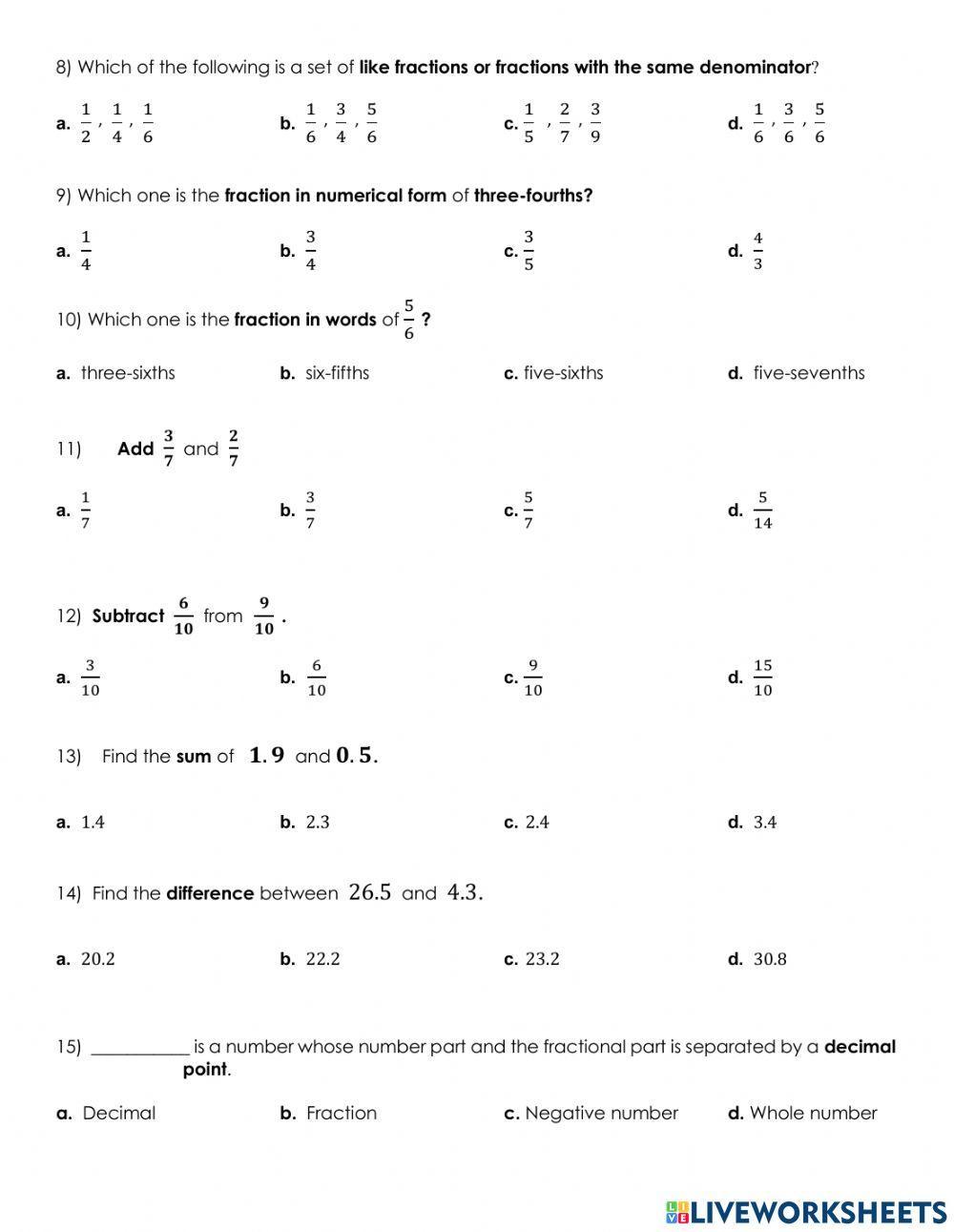 P4-1 Math Midterm Test Semester 2