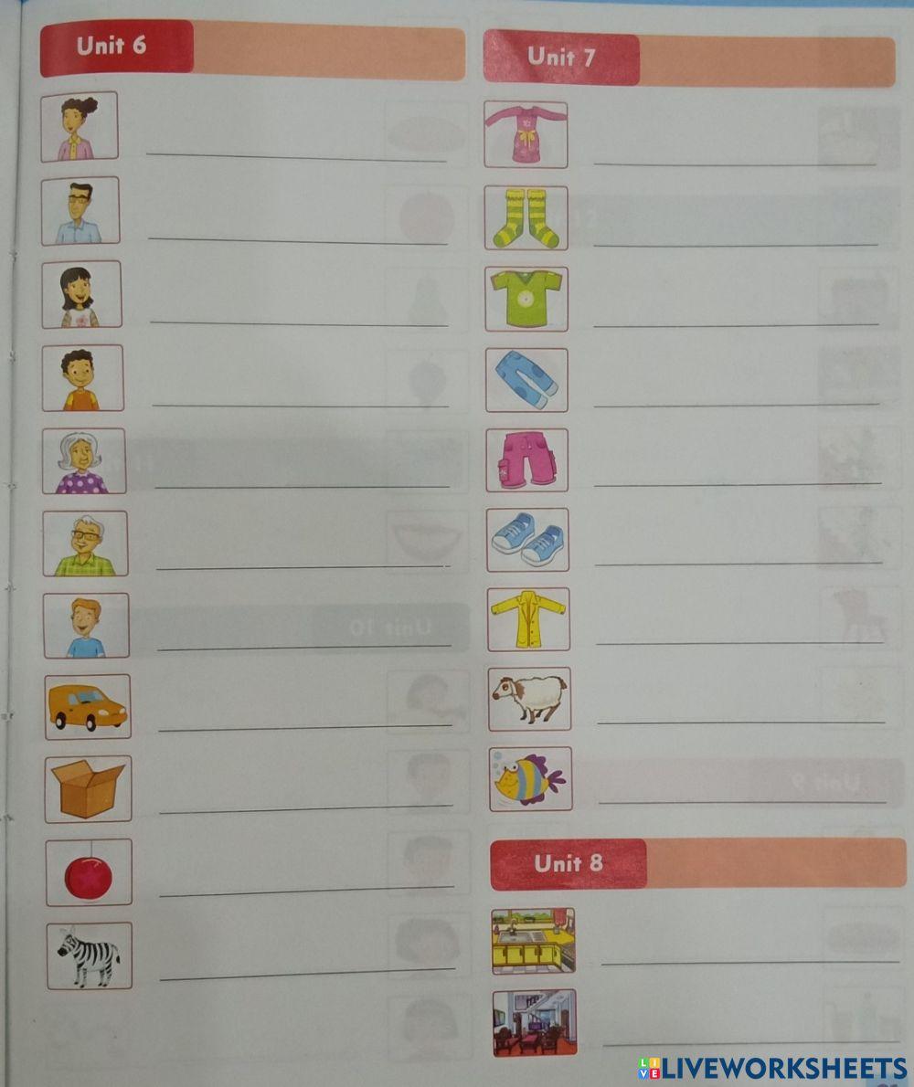 GRADE 3 - Từ vựng Unit 6,7