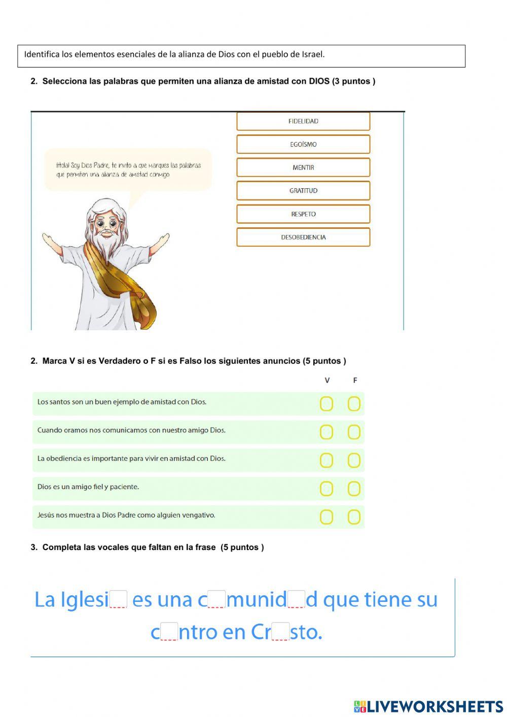 Evaluación religión