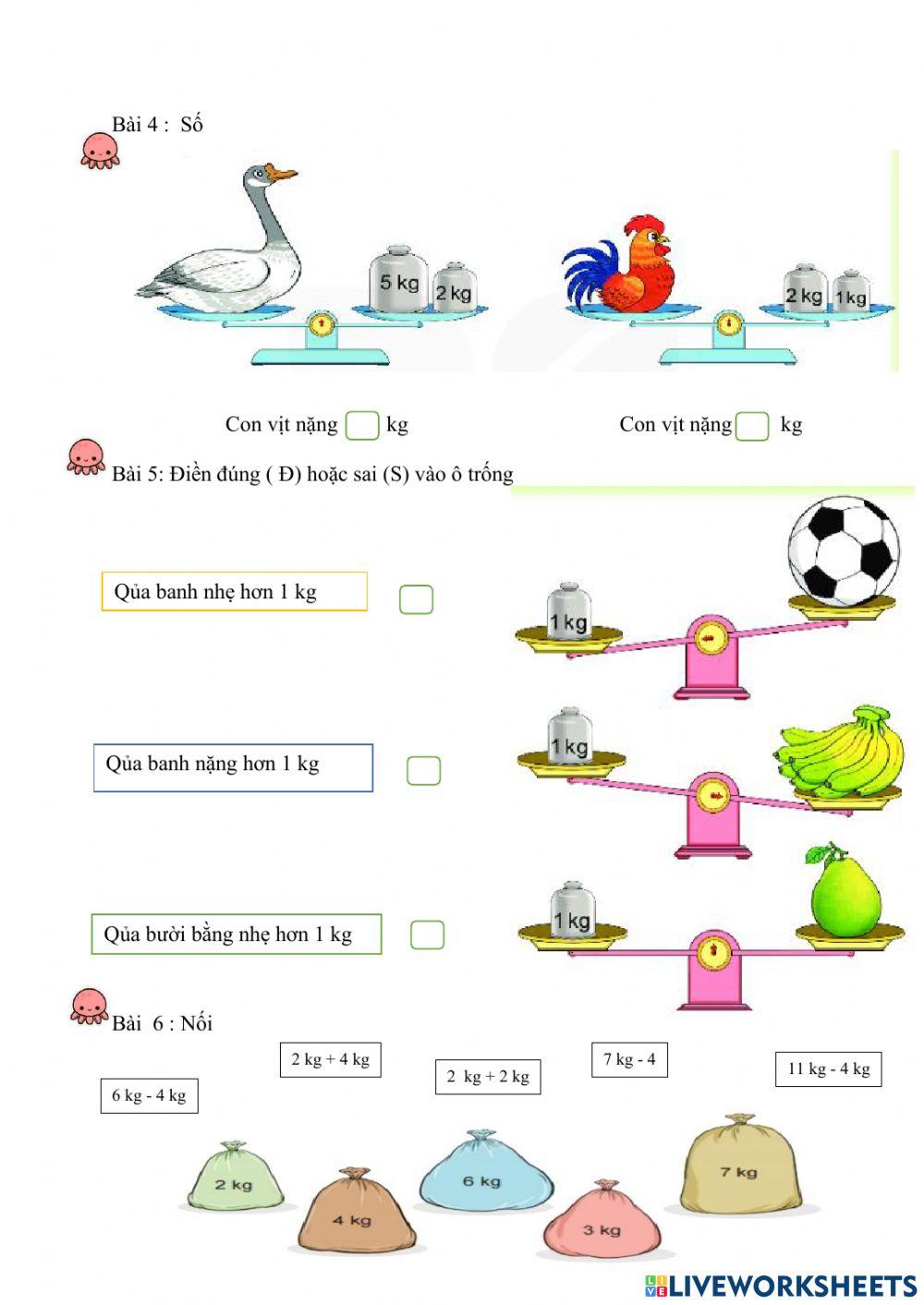 PHIẾU BÀI TẬP CUỐI TUẦN TOÁN LỚP 2 - TUẦN 14