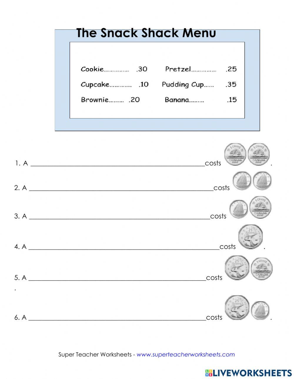 Snack Shack Counting Money