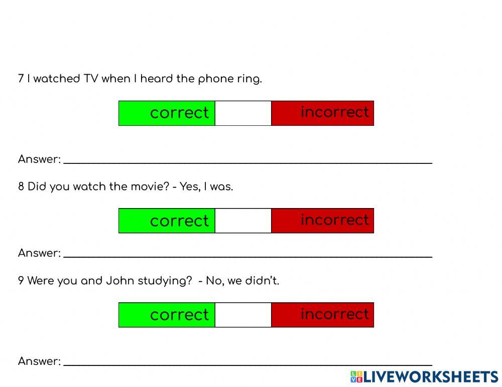 Past Simple- Past continuous