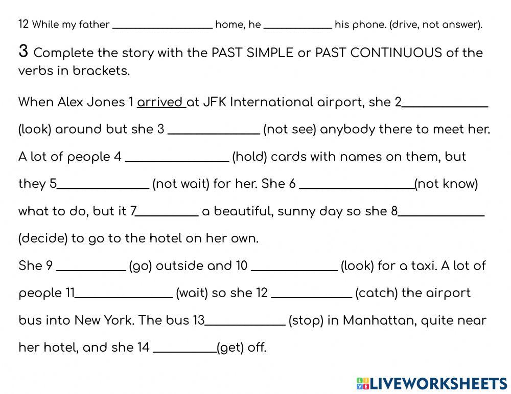 Past Simple- Past continuous