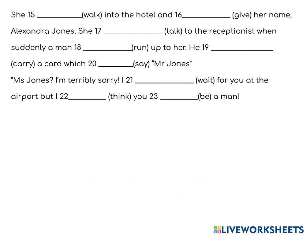Past Simple- Past continuous
