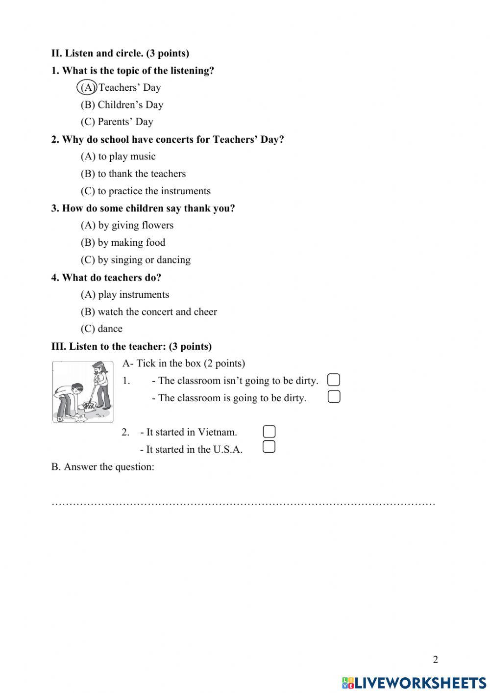 Đề nghe HK1 ĐẠ