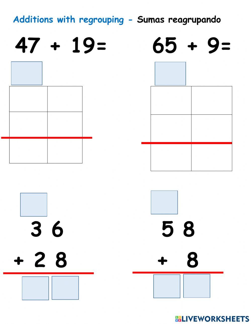 Additions and subtractions