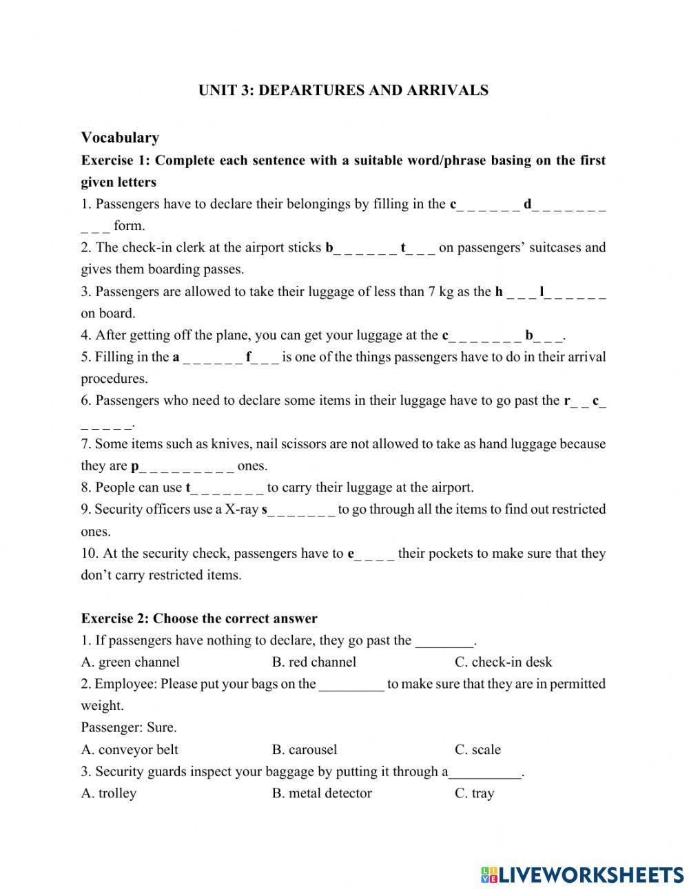 Revision Voc and Gram Unit 3 DLKSCB4