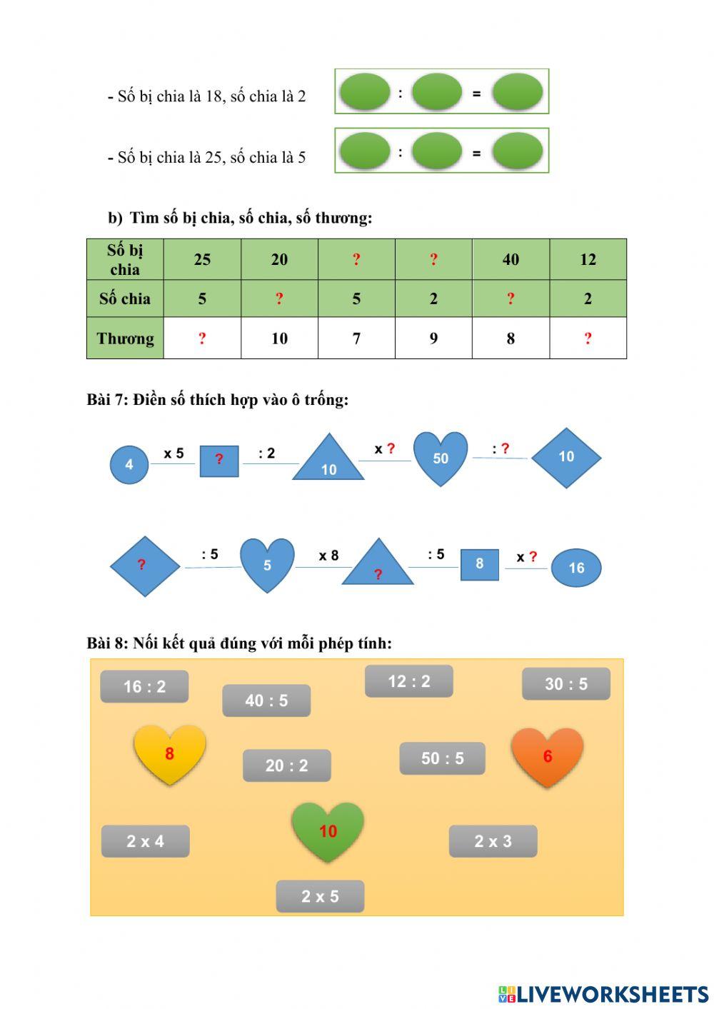 PHIẾU BÀI TẬP CUỐI TUẦN TOÁN LỚP 2 - TUẦN 22