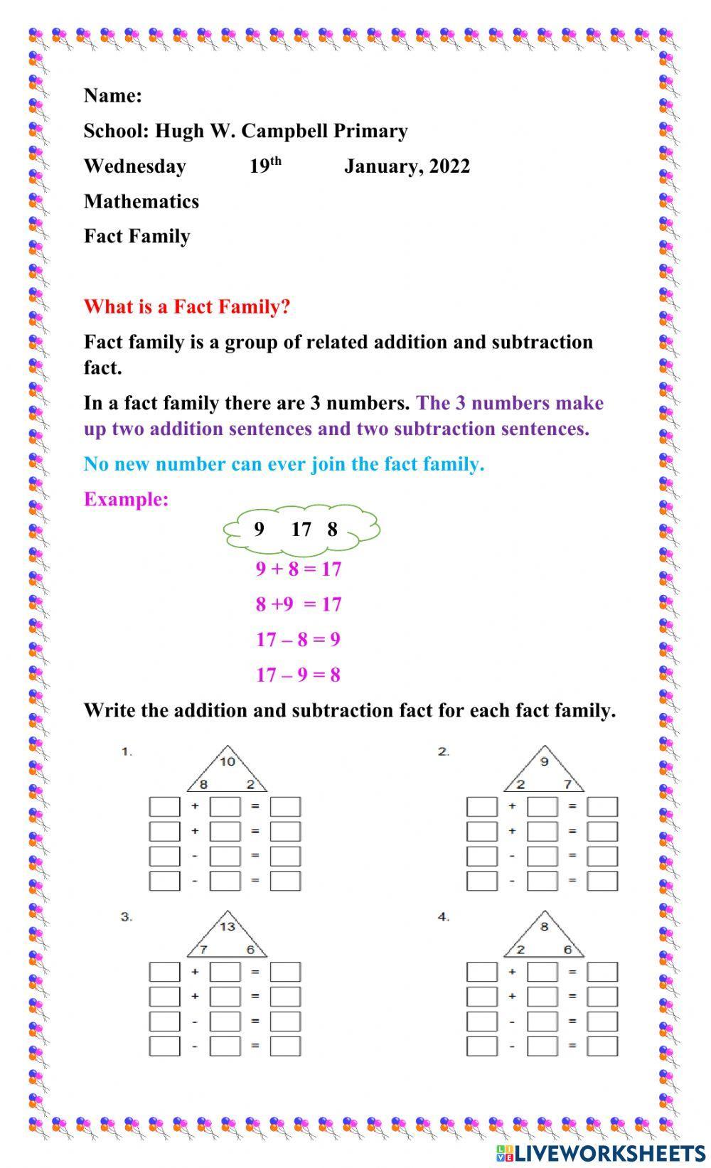 Fact Family-1