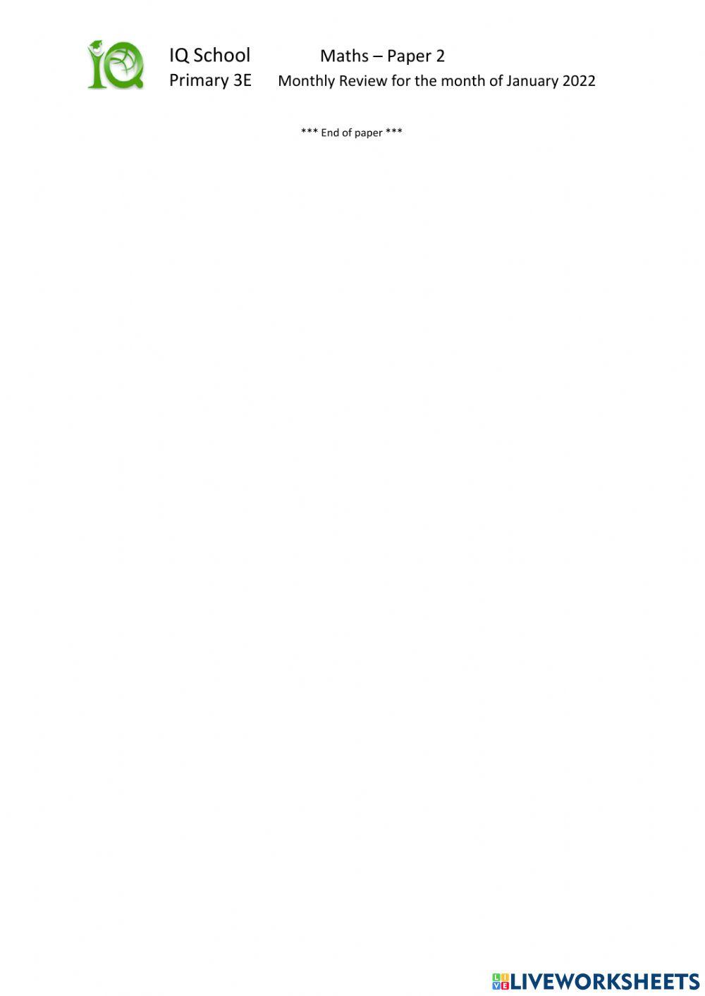 Paper 2- Maths Express