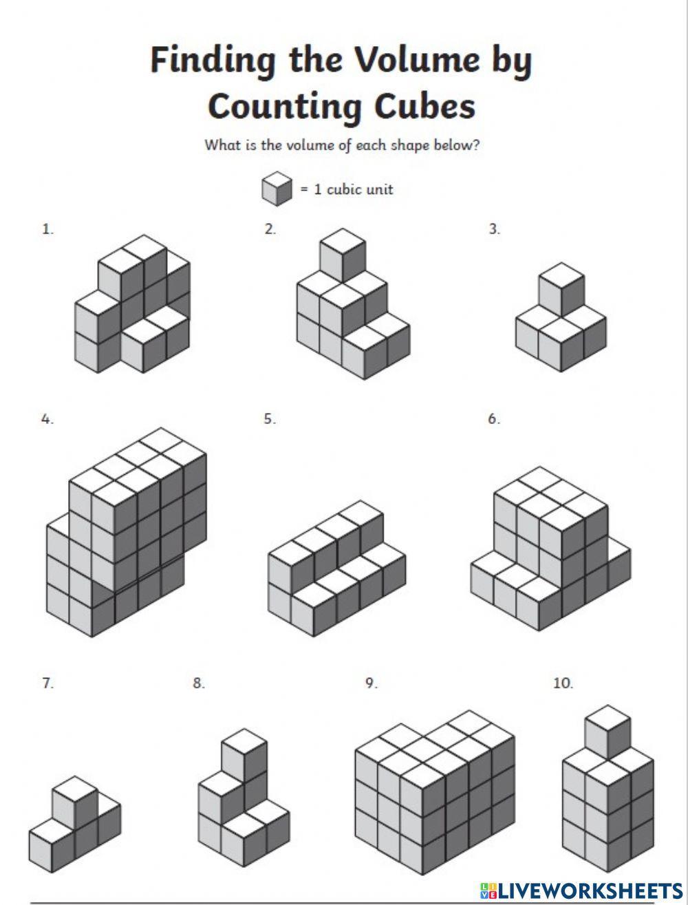 Volume Of Cubes Worksheet