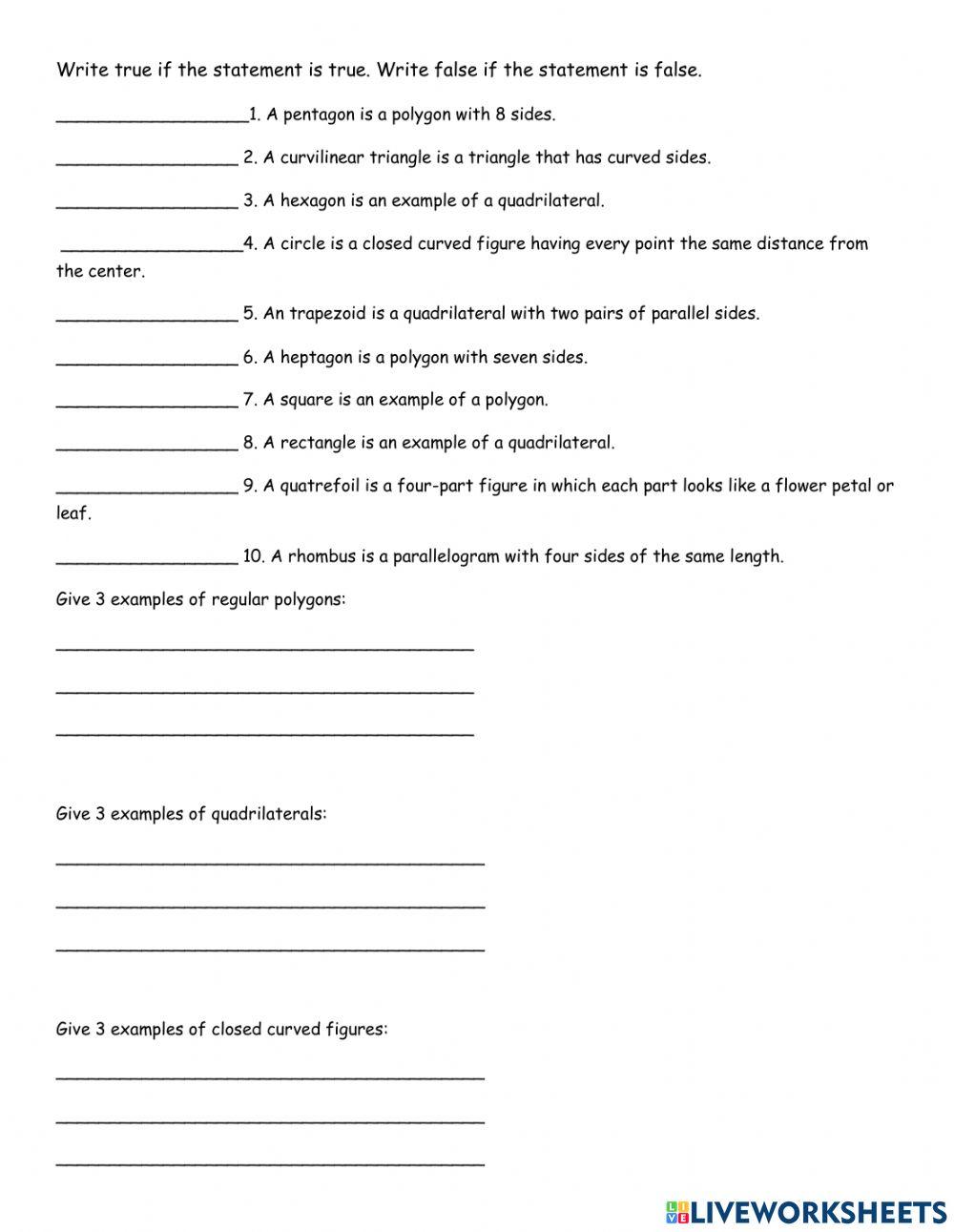 Geometry review Q2LE3