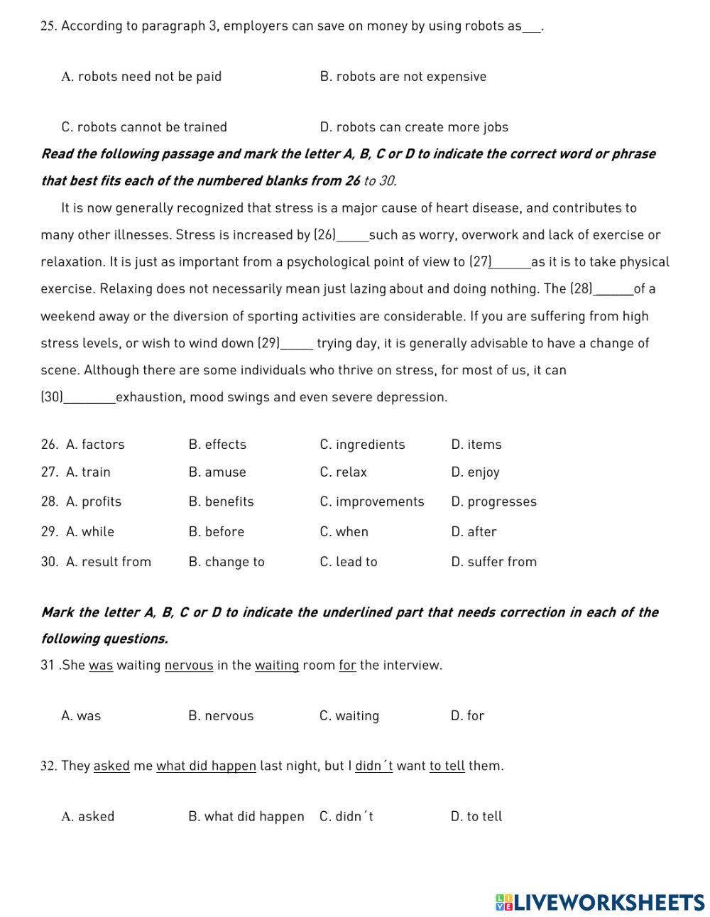 Thi lop 10 - PRACTICE TEST 9