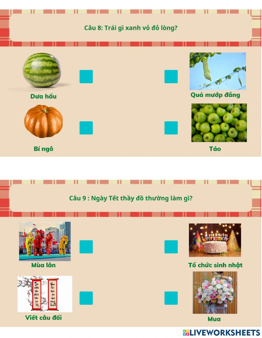 Đố vui ngày tết