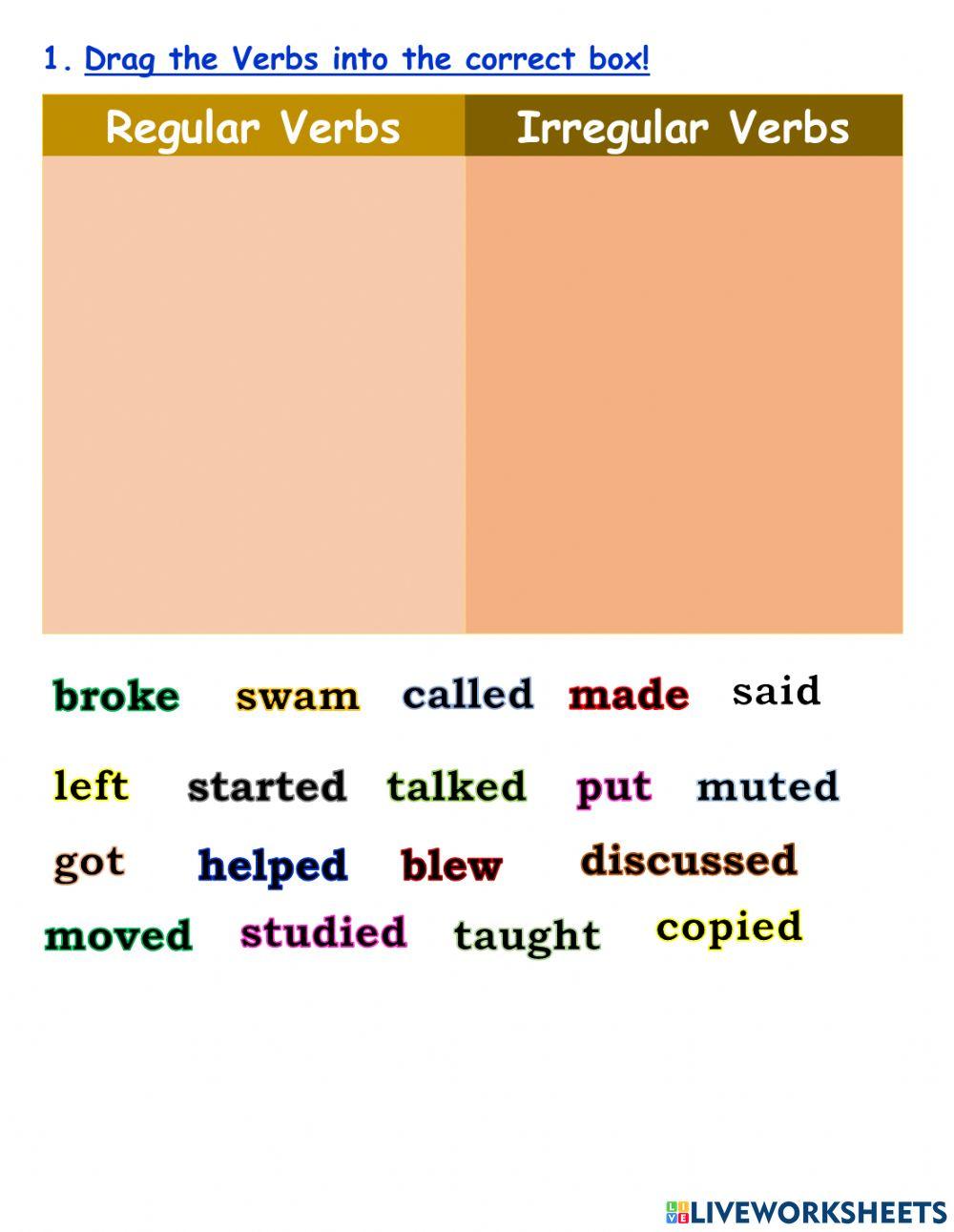 SImple past verbs