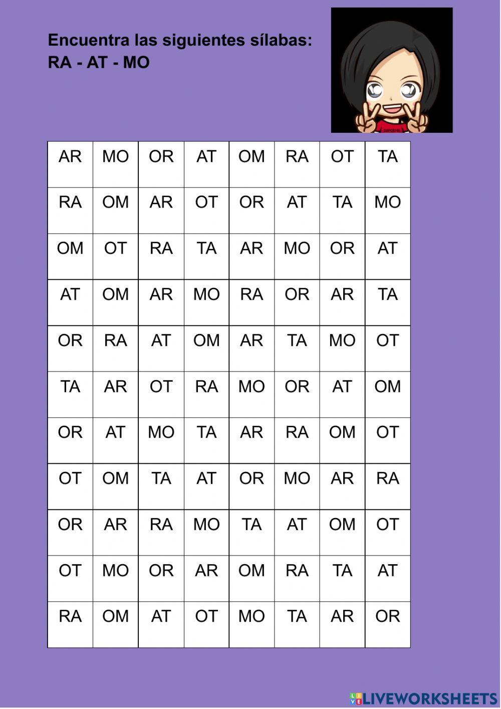 Rastreo de sílabas 08