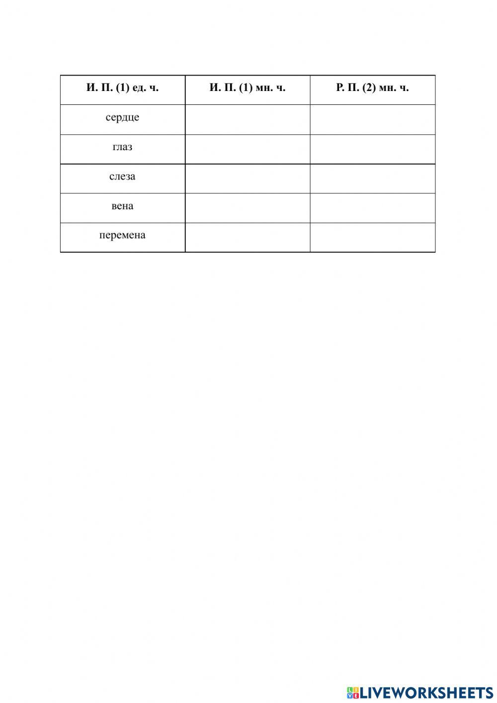 Перемен мн. ч.