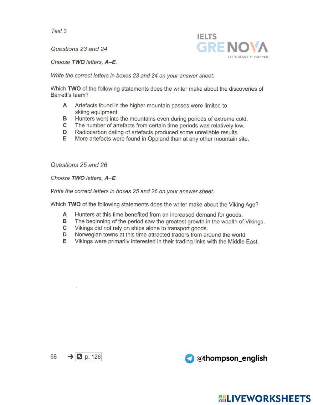 IELTS Reading Foundation test