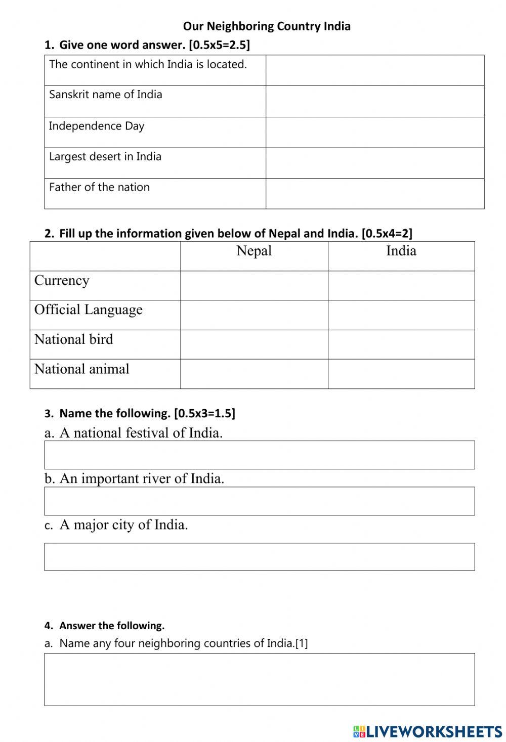 assessment-of-india-worksheet-live-worksheets