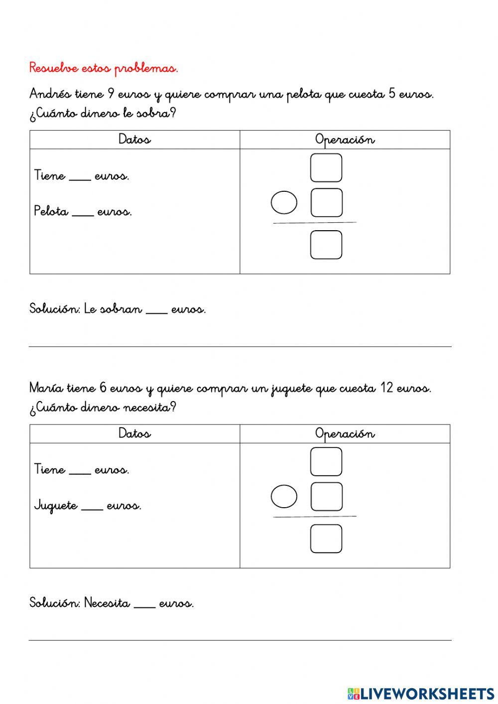Resuelve estos problemas