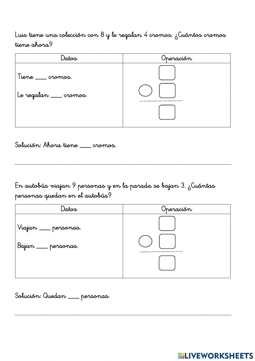 Resuelve estos problemas