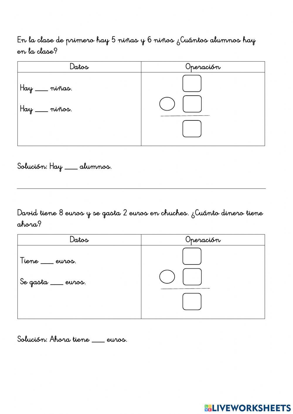 Resuelve estos problemas